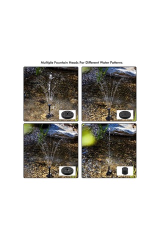Qingmipy Güneş Enerjili Bahçe Çeşmesi - 60cm Su Yüksekliği, 7v/1.2w Panel İle