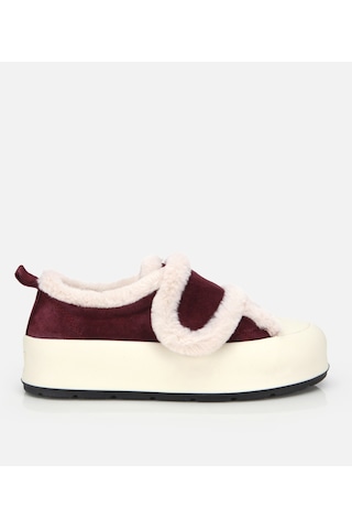 Hotiç Kadın Süet Deri Bordo İçi Kürklü Kalın Bantlı Spor Ayakkabı 01ayh316800a780 01ayh316800a780 Bordo