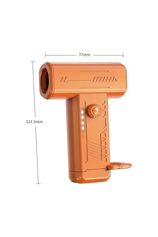 2025 Mini El Turbo Üfleyici Fan 130 K Rpm Aşırı Taşınabilir Toz Üfleyici Led I Turuncu