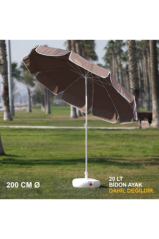 Kahverengi Plaj Şemsiyesi 200 Cm Ø