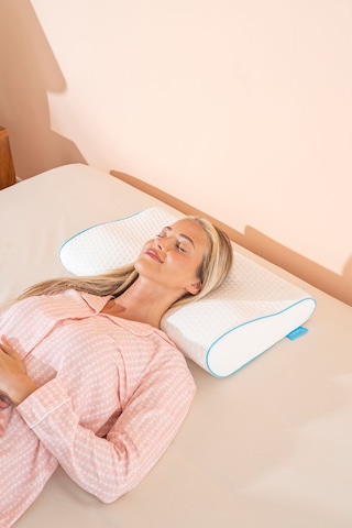 Visco Boyun Ağrısı Engelleyici Ortopedik Visko Yastık 56 34 10,5 Cm Beyaz