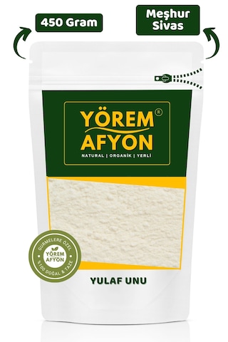 Yörem Afyon Meşhur Sivas Organik Tarım Mahsülü Gdo'suz Yulaf Unu, Tozu Avena Sativa 450gr.