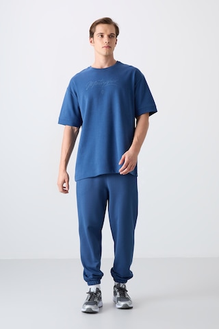 Tommy Life Parlament Pamuklu Kalın Yumuşak Dokulu Oversize Fit Baskılı Erkek T-shirt - 88320 Parlament