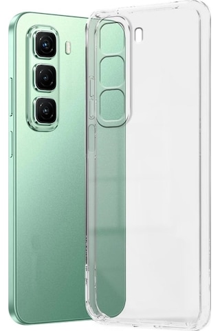 Infinix Hot 50 Pro Kılıf Silikon Şeffaf Kapak Şeffaf
