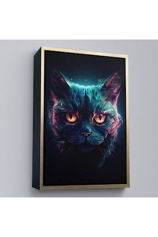 Miyrem^ Canvas Serie Savaşçı Kedi Tablosu-7900
