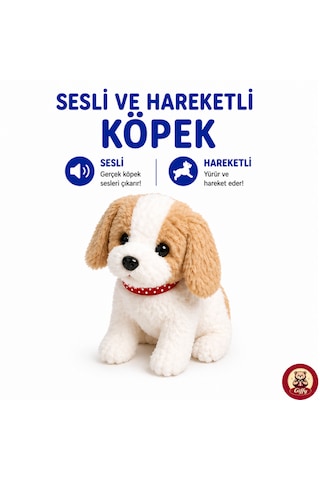 Oyuncak Köpek Taşıma Çantalı Sesli Hareketli Pilli, Emekleme Oyuncağı Aksesuarlı Çocuklar İçin Eğitici Hayvan Sevgisi Mavi