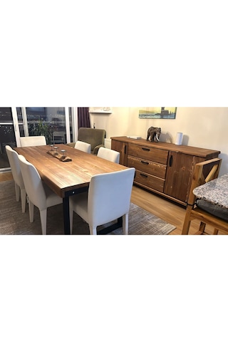 Deryawood Doğal Ahşap Yemek Masası-80x140