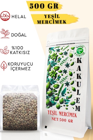 Kakulem Köy Mahsulu Yerli Yeşil Mercimek 500 G