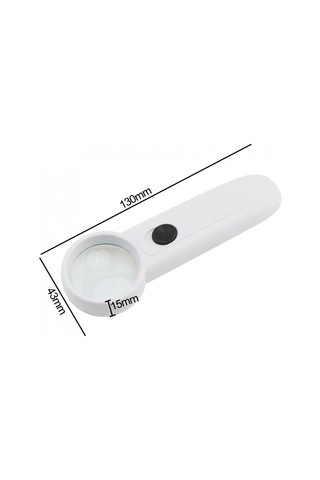 15x Çok Fonksiyonlu 2 Led Işıklı Taşınabilir El Büyüteç Altın