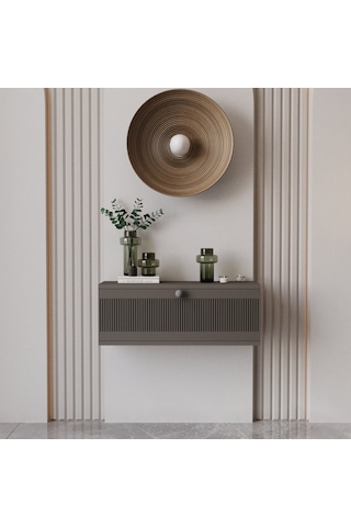Melura Home Melura Dresuar %100 Mdf Kapaklı Duvara Monte Gri