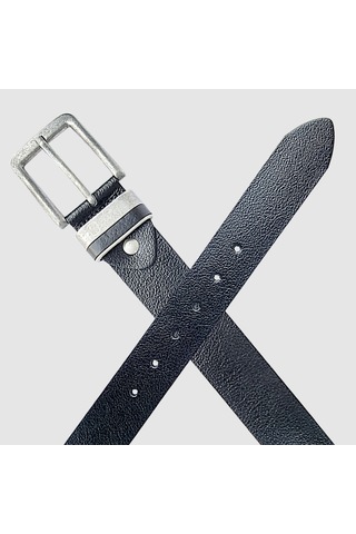 Rich Smith %100 Hakiki Deri Kemer Erkek Spor Karartma Çelik Toka Siyah