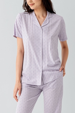 Arnetta Kadın Mor Gömlek Pijama Takım Mor