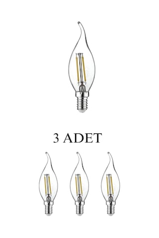 Horoz 001-014-0004 Led Filament Ampul 4w E14 Duy Beyaz Işık - 3 Lü Paket