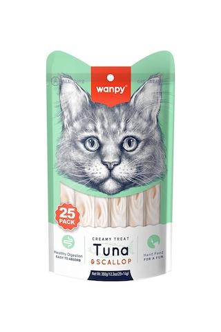 Wanpy Ton Balıklı Deniz Taraklı  Sistemi Sıvı Ödül Maması 25 x 14 G