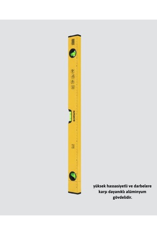 600 Mm Sarı Plastik Su Terazisi Libella Göstergeli İnşaat Ve Ev Kullanımı Mh-hs1824-1583