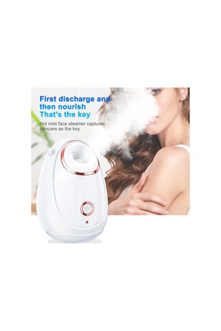 Ruicoo Evde Kullanan Nanoteknoloji Isı Buhar Yüz Aletleri - 45 C Hızlı Isınma, 30 Saniye Buhar, 180ml Depolama, Nemlendirici Cilt Bakımı Avrupa Standartı Beyaz