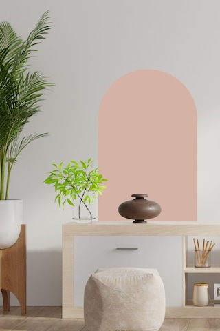 MSticker Bohem Tarzı Oval Pembe Duvar Dekorasyon Sticker 60x100 Cm