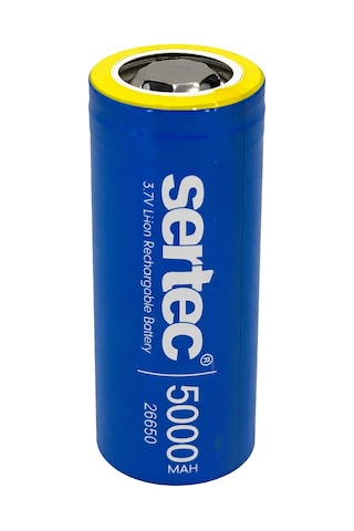 Sertec 26650 Şarjlı Pil 5000mah 3.7v Li-ion Başlıksız Düz 4lü