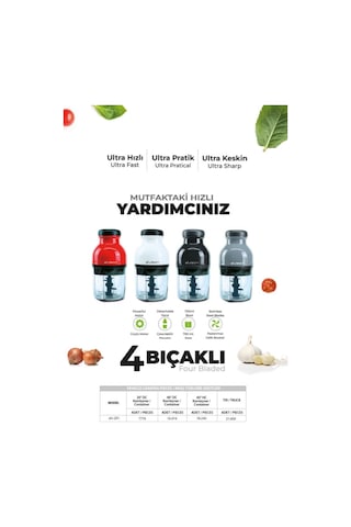 Alveon ALV-201 550 W 1000 ML Elektrikli Mutfak Rondosu