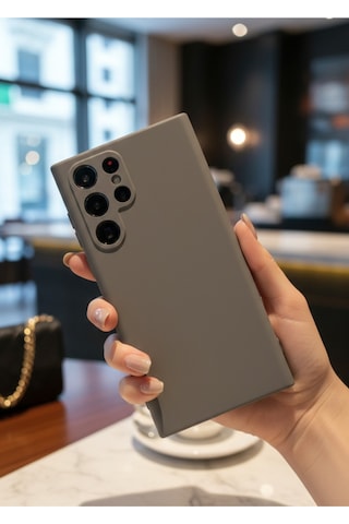 Samsung Uyumlu Galaxy S22 Ultra Kılıf İçi Kadife Soft Silikon Lansman Kapak
