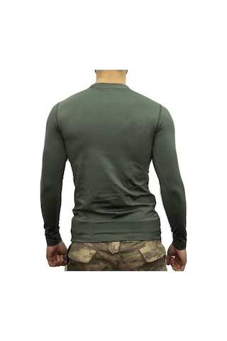 Yeşil Thermal Microfiber Uzun Kol T-Shirt Yeşil