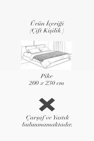 Laila Kapitone Pamuklu Çift Kişilik 200 X 230 Cm Çok Amaçlı Yatak Örtüsü / Pike Pudra