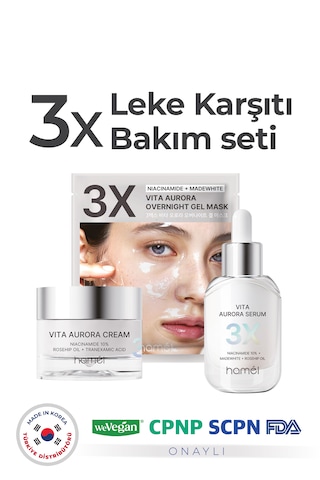 3x Vita Aurora %10 Niacinamide Leke Karşıtı Üçlü Bakım Seti
