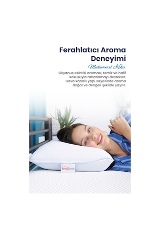 Viscofoam Aroma Terapi Hava Kanallı Ortopedik Yastık Visco Yastık Okyanus Esintisi 60x40x16cm