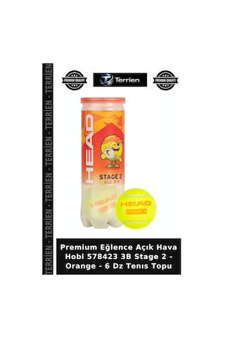 Premium Eğlence Açık Hava Hobi 578423 3b Stage 2 - Orange - 6 Dz Tenıs Topu