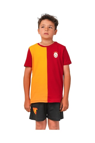 Gsstore Galatasaray 5 Yıldız Parçalı Çocuk Forma T-shırt Sarı - Kırmızı