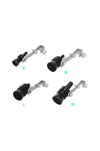 Suofeng Alüminyum Turbo Sesli İstifçi M Boy 10.2x2.5cm Siyah - Araç Egzos Borusuna Kolay Kurulumlu Turbo Ses Efekti