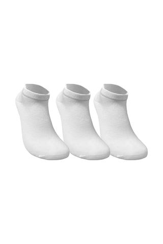 Skadi Mons Bambu Ankle 3 Pack Unisex Beyaz Çorap 1605030723-100 Beyaz
