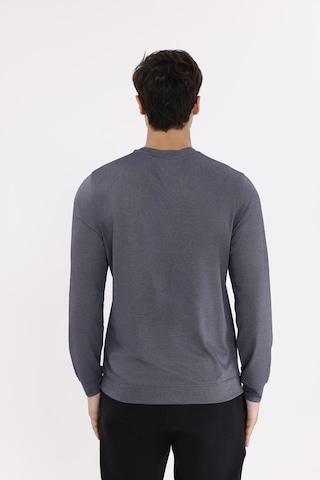 Rowinger Merserize Efektli Yumuşak Doku Ayarlanabilir Kapüşonlu Rahat Kalıp Kapüşonlu Sweatshirt Navyblue