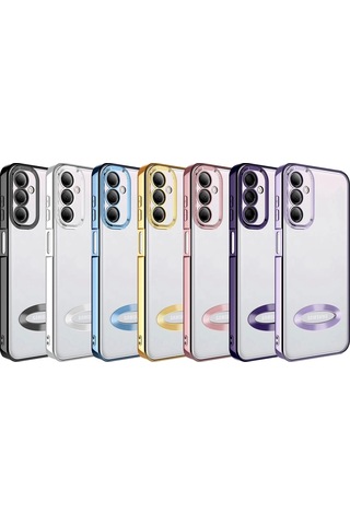 Galaxy Uyumlu M14 Kılıf Kamera Korumalı Logo Gösteren Zore Omega Kapak