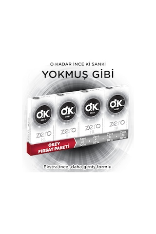 Okey Zero XL Prezervatif 4 x 10'lu