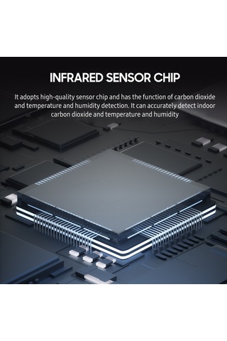 Reedark Siyah Mini Usb Li-pil Co2 Tespit Cihazı - Oda Sıcaklığı, Nem Ve Hava Kalitesi İndeksi Algılayıcı Pil Dahil