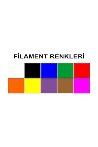 Sarı Renk 3d Kalem + 10 Renk Toplam 50 Metre Pla Filament + Şablon