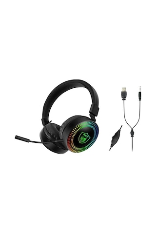 3d Stereo Sound Gm-019 Rgb Kablolu Kulaküstü Işıklı Oyuncu Kulaklık 3.5mm Jack