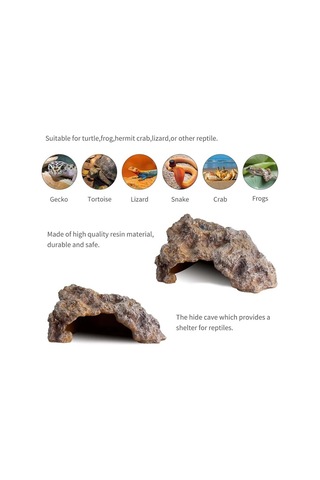 Sones L Sürüngen Simülasyonu Kayalar Saklanma Evi Kaplumbağa Şezlong