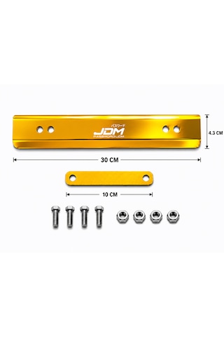 Sarı Jdm Metal Plakalık Üniversal Uyumlu 0