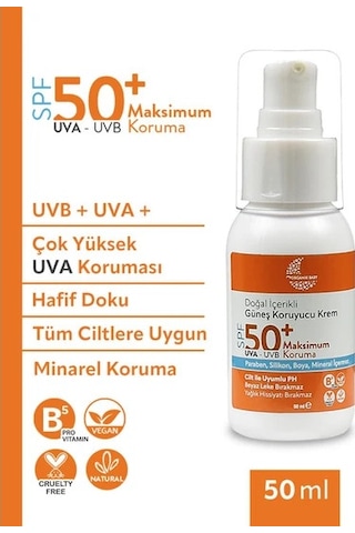Organik Baby Doğal Içerikli Bebek ve Çocuk Spf50 Güneş Kremi 50ML