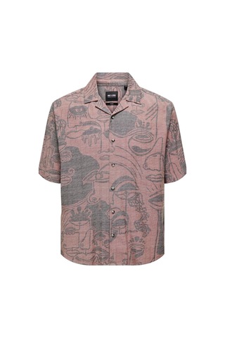 Only & Sons Onsden Lıfe Rlx Wash Doodle Ss Shırt22026111 001