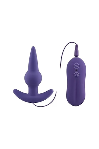 Red Fox Bulb Probe Kumanda Kontrollü Güçlü Titreşimli Anal Plug Vibratör - Mor