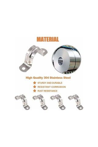 Kule Hortum Kelepçesi 304 Paslanmaz Çelik 2 Parça 32mm B Diğer