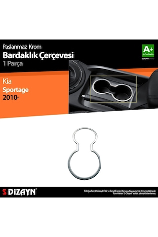Kia Sportage Krom Bardaklık Çerçevesi 2010-2014