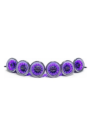 Vıp Universal Led Ambiyanslı Araç Klima Menfezi Bluetooth Kontrol 6 Li Set 9-10cm Çap