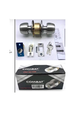 Combat Topuzlu Kapı Kilidi Otel Tipi Saten Renk