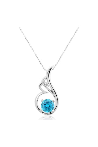 Chavin Topaz Melek Kanadı Gümüş Kolye Ev97tpz Beyaz
