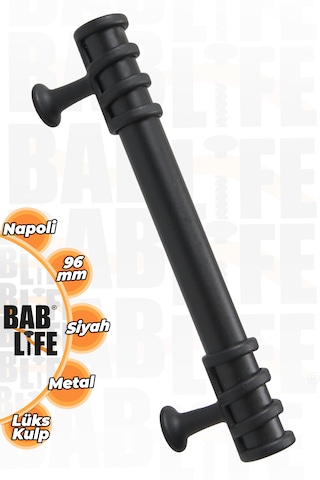 Napoli 96mm Mat Siyah Metal Lüks Çekmece Dolap Mobilya Kulpları Tüm Renk Seçenekleriyle Siyah