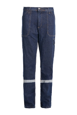 Kot Denim Reflektörlü,kaynak İşleri İçin,dayanıklı,ağır Bakım,inşaat Ve İş Pantolon Lacivert